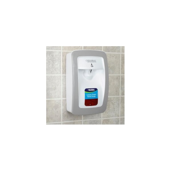 Global Equipment Hand Soap Starter Kit W/ Automatic Dispenser - White/Gray 640812 - main